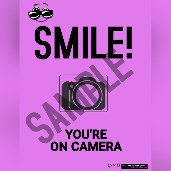 "Smile You're On Camera" and "Do Not Enter" Posters - Picture 1 of 2